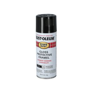 SPRAY PAINT STOPS RUST GLOSS BLACK 12OZ SPRAY PAINT STOPS RUST GLOSS BLACK 12OZ